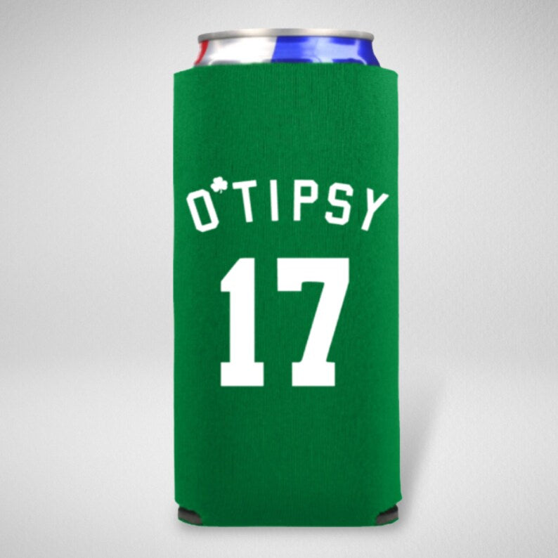 Funny St. Patrick's Day Skinny Seltzer Coolers, O'Tipsy O'Wasted O'Hammered Coolies