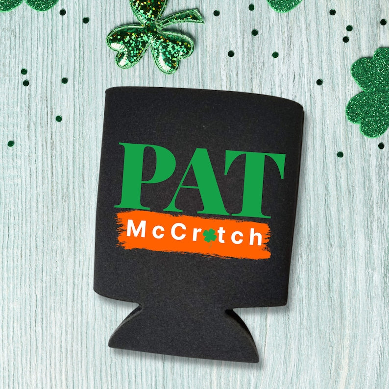 St. Patrick's Day Pat McCrotch Can Coolers