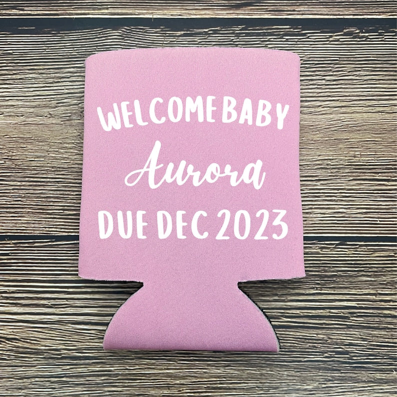 Custom Baby Announcement Can Coolers, A Baby Is Brewing, Welcoming Baby Beer Coolies