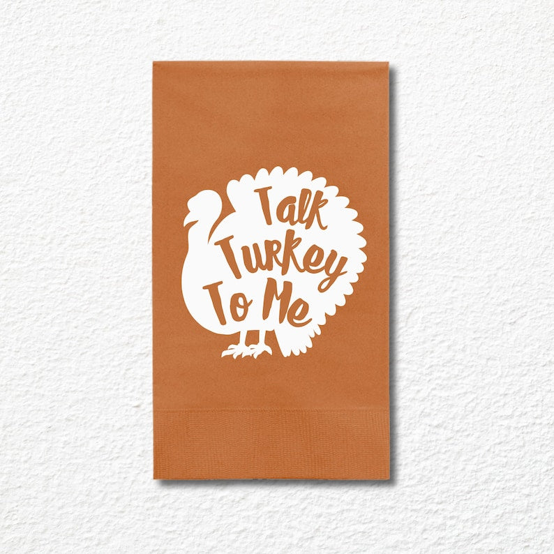 Thanksgiving Napkins, Talk Turkey To Me Paper Dinner Napkin