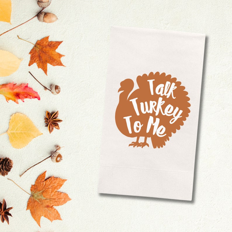 Thanksgiving Napkins, Talk Turkey To Me Paper Dinner Napkin