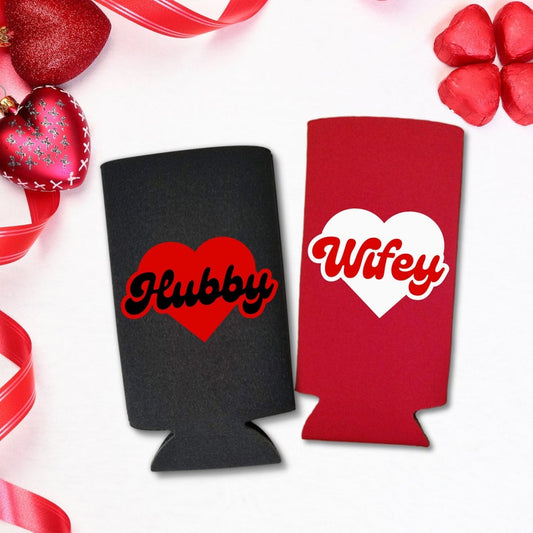 Couple Valentine's Skinny Coolers, Hubby and Wifey Spiked Seltzer Coolies