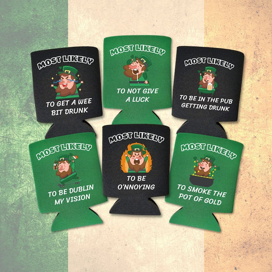 Funny St. Patrick's Day Matching Beer Coolies