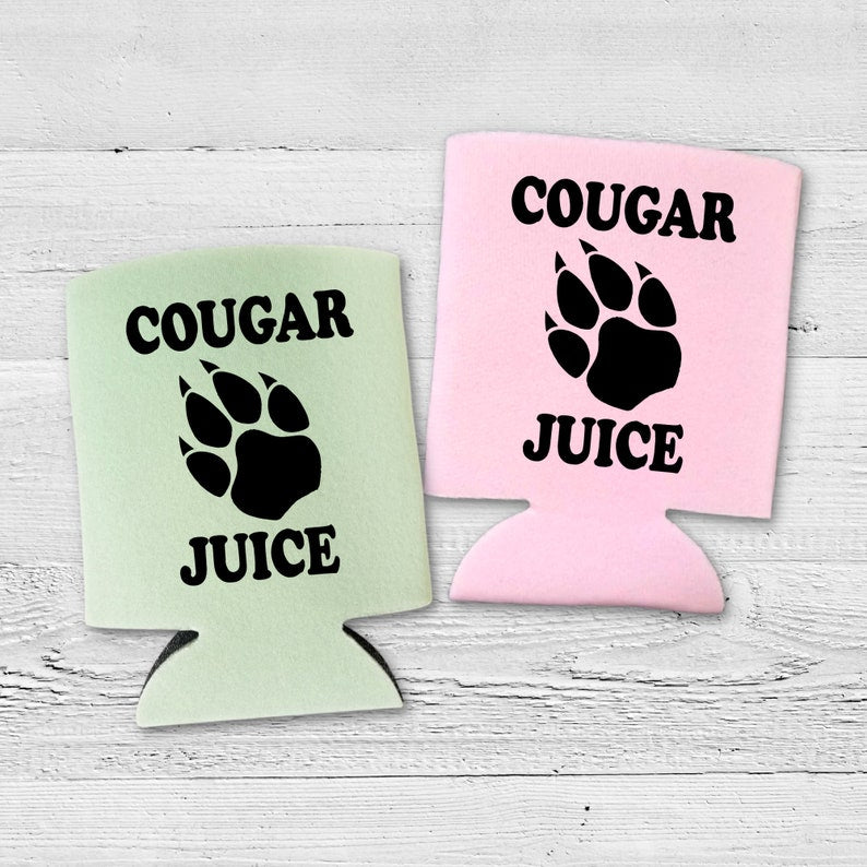 Funny Beer Can Coolers, Cougar Juice Coolies