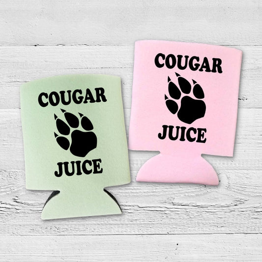 Funny Beer Can Coolers, Cougar Juice Coolies