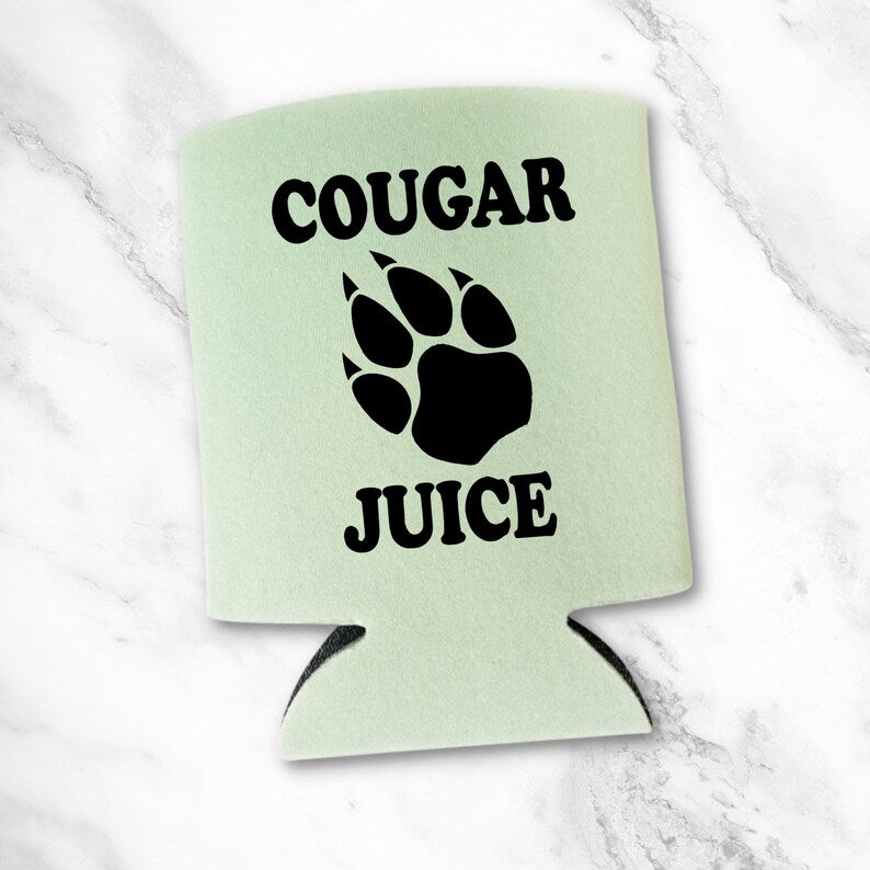 Funny Beer Can Coolers, Cougar Juice Coolies