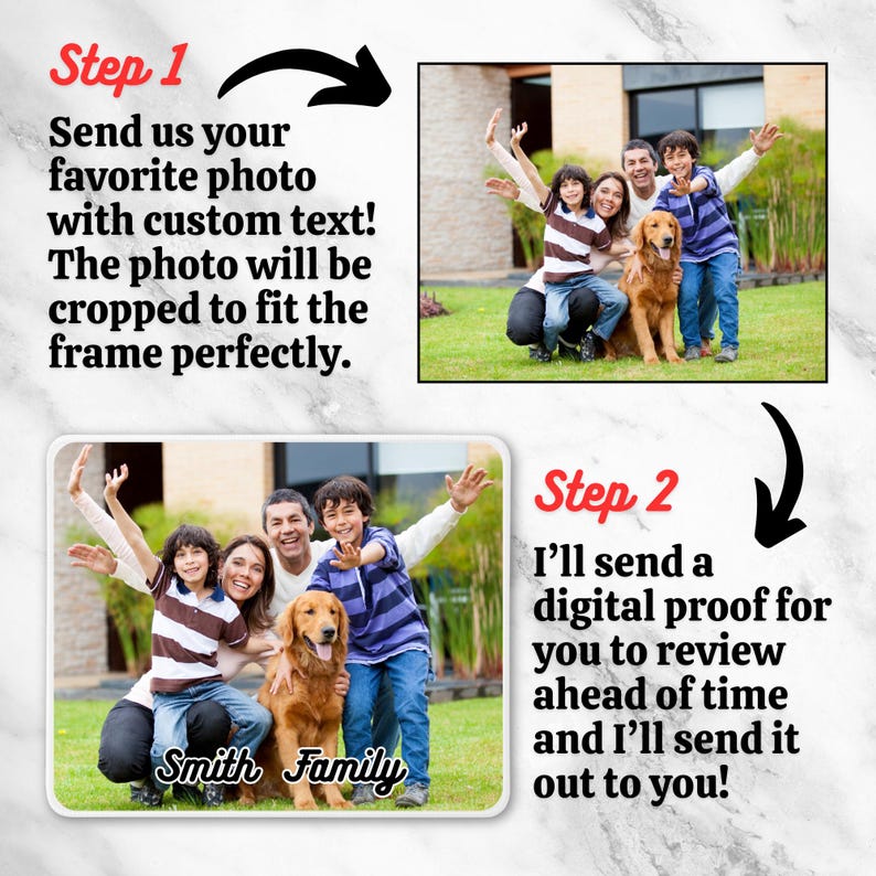 Custom Photo on Mousepad, Computer Office Desk Accessory