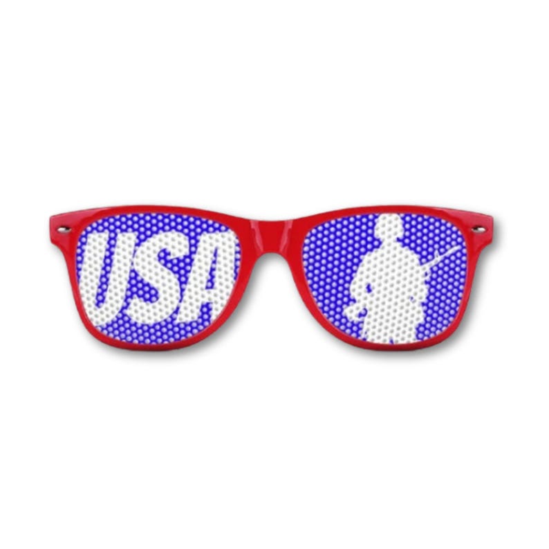 USA Sunglasses, Patriotic Shades, Available in White or Red!