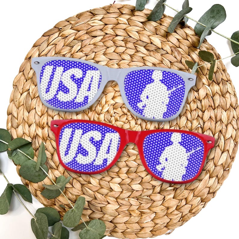 USA Sunglasses, Patriotic Shades, Available in White or Red!