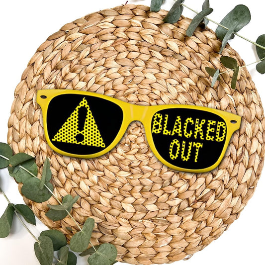 Funny Blacked Out Yellow Frames Sunglasses
