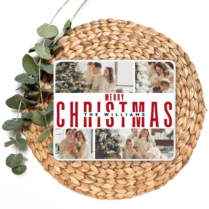 Custom Family Collage Photos Mousepad, Office Desk Pads