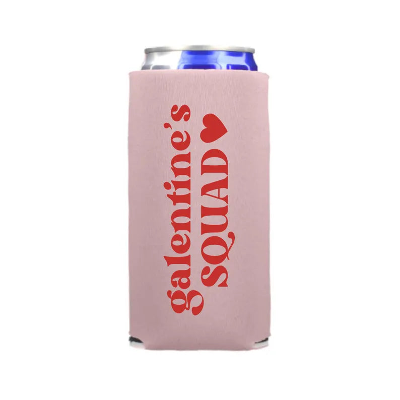 Valentine's Day Spiked Seltzer Coolers, Galentine's Squad Slim Coolies