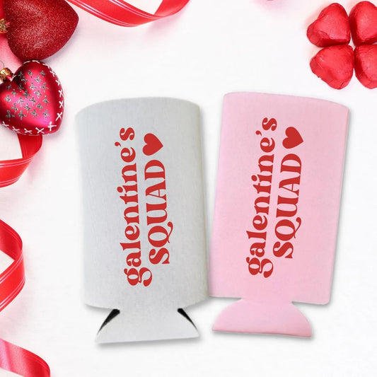 Valentine's Day Spiked Seltzer Coolers, Galentine's Squad Slim Coolies