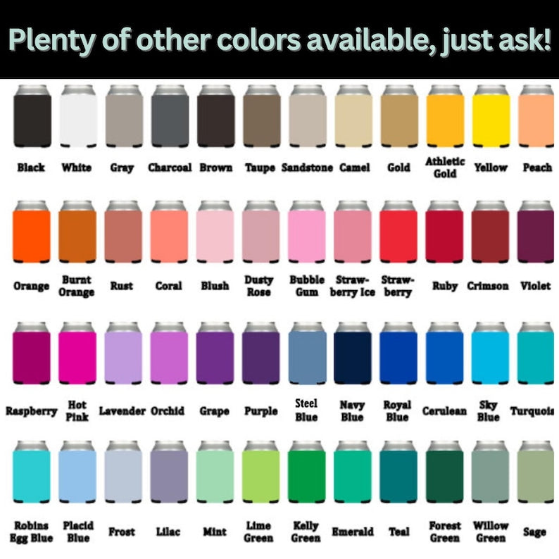 Custom Wedding Annoucements Can Coolers, Love is Brewing Save the Date Coolies