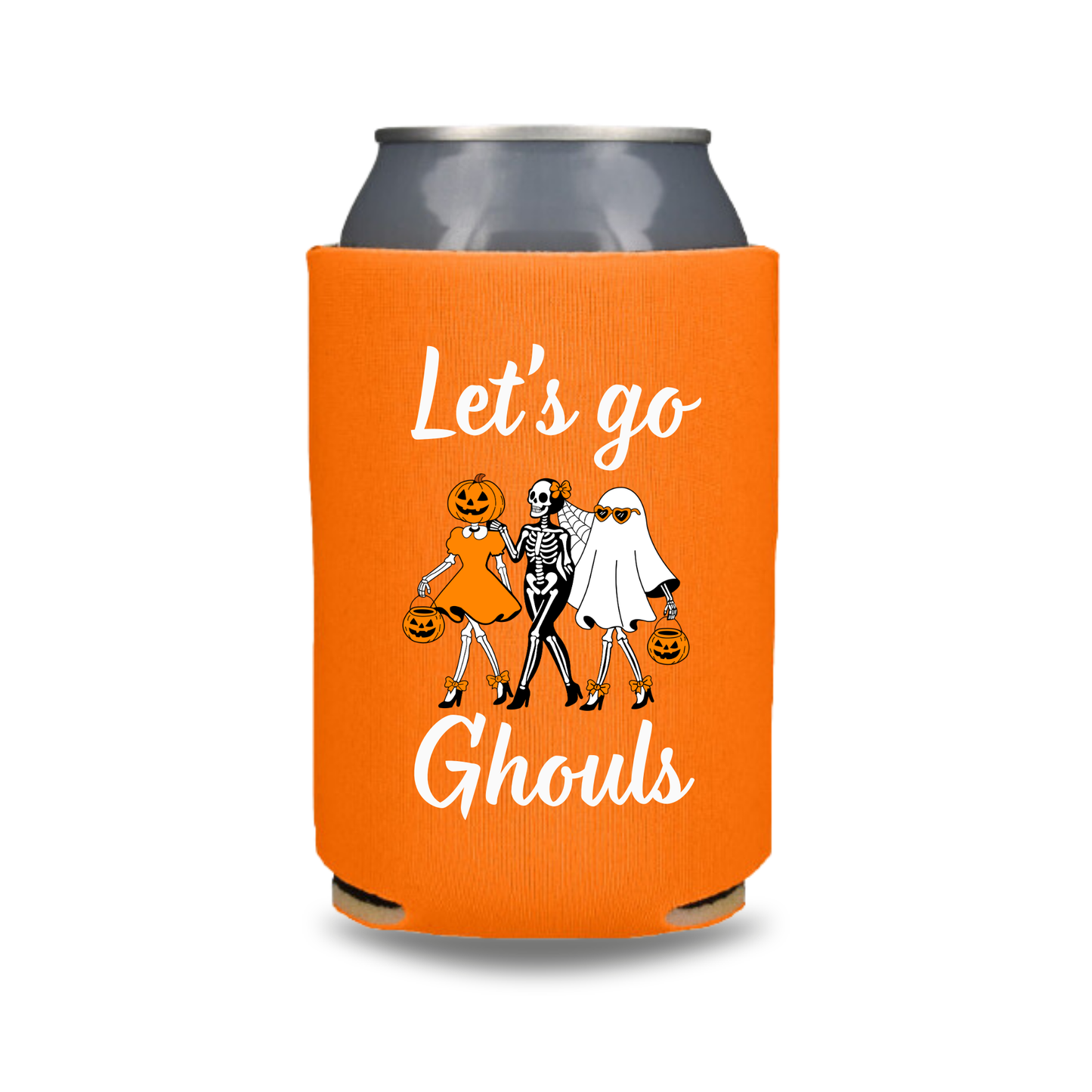 Halloween Can Coolers, Let's Go Ghouls Beer Coolies