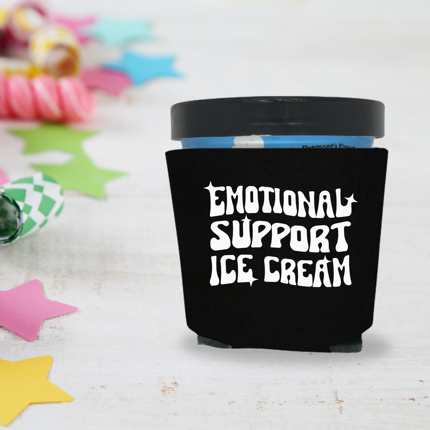 Foam Ice Cream Pint Cooler, Emotional Support Ice Cream