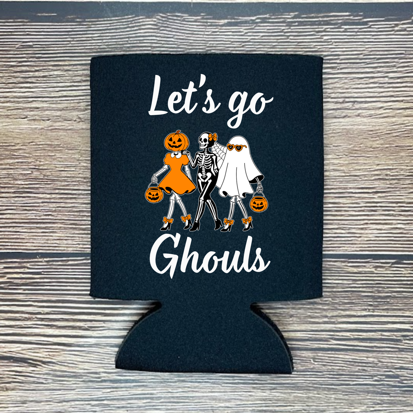 Halloween Can Coolers, Let's Go Ghouls Beer Coolies