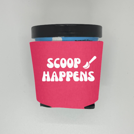 Foam Ice Cream Pint Sleeves, Scoop Happens