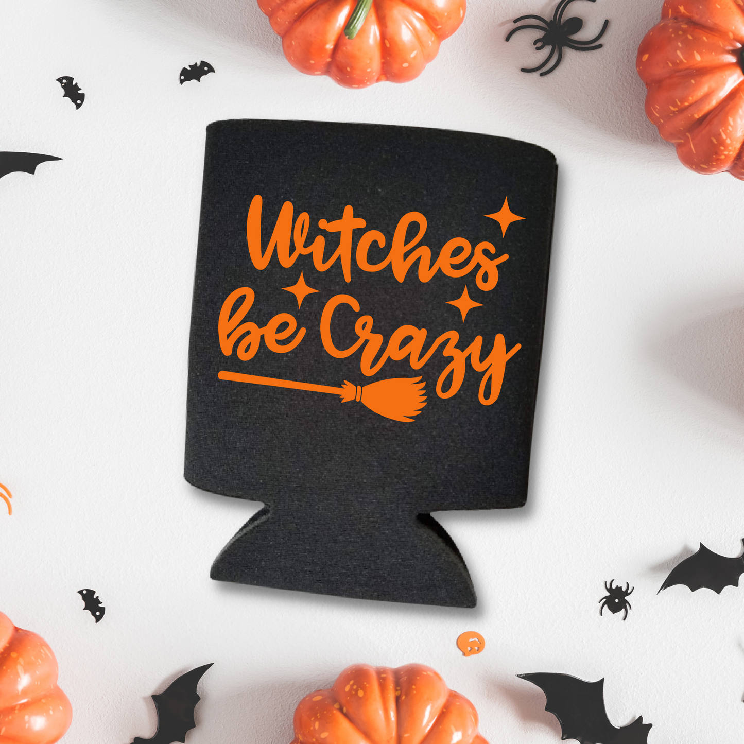 Halloween Can Coolers for Bachelorette Party, Witches Be Crazy Beer Coolies