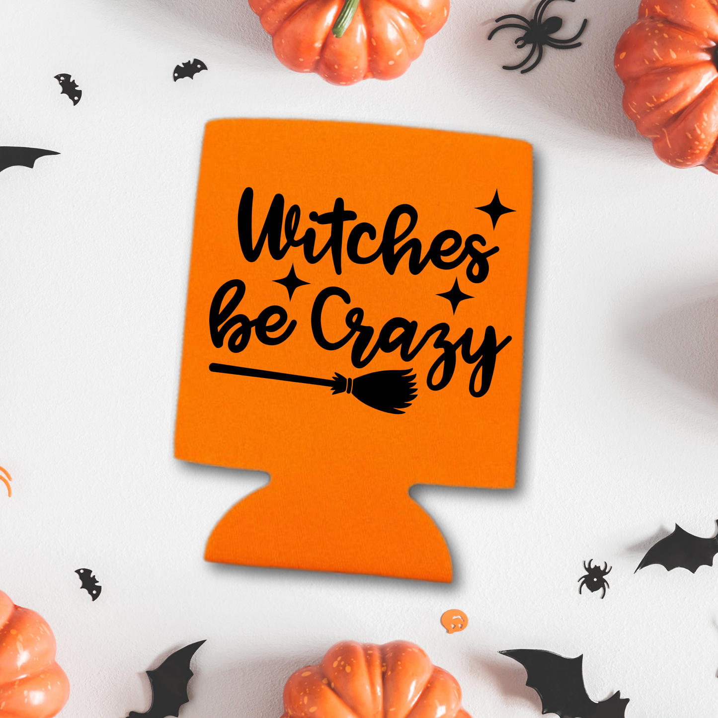 Halloween Can Coolers for Bachelorette Party, Witches Be Crazy Beer Coolies
