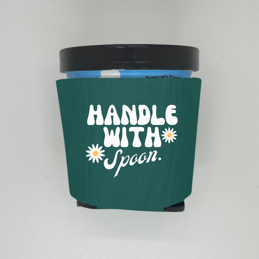 Foam Ice Cream Pint Sleeves, Handle With Spoon