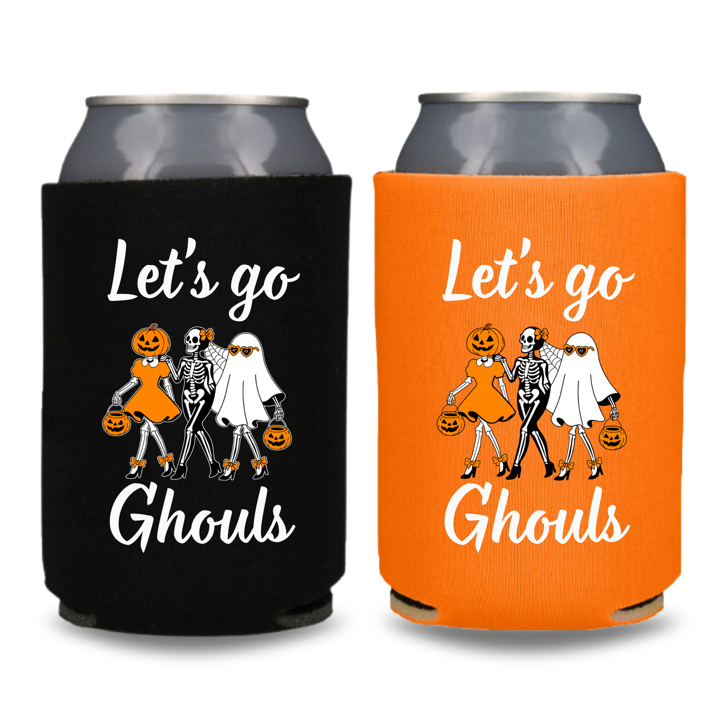 Halloween Can Coolers, Let's Go Ghouls Beer Coolies