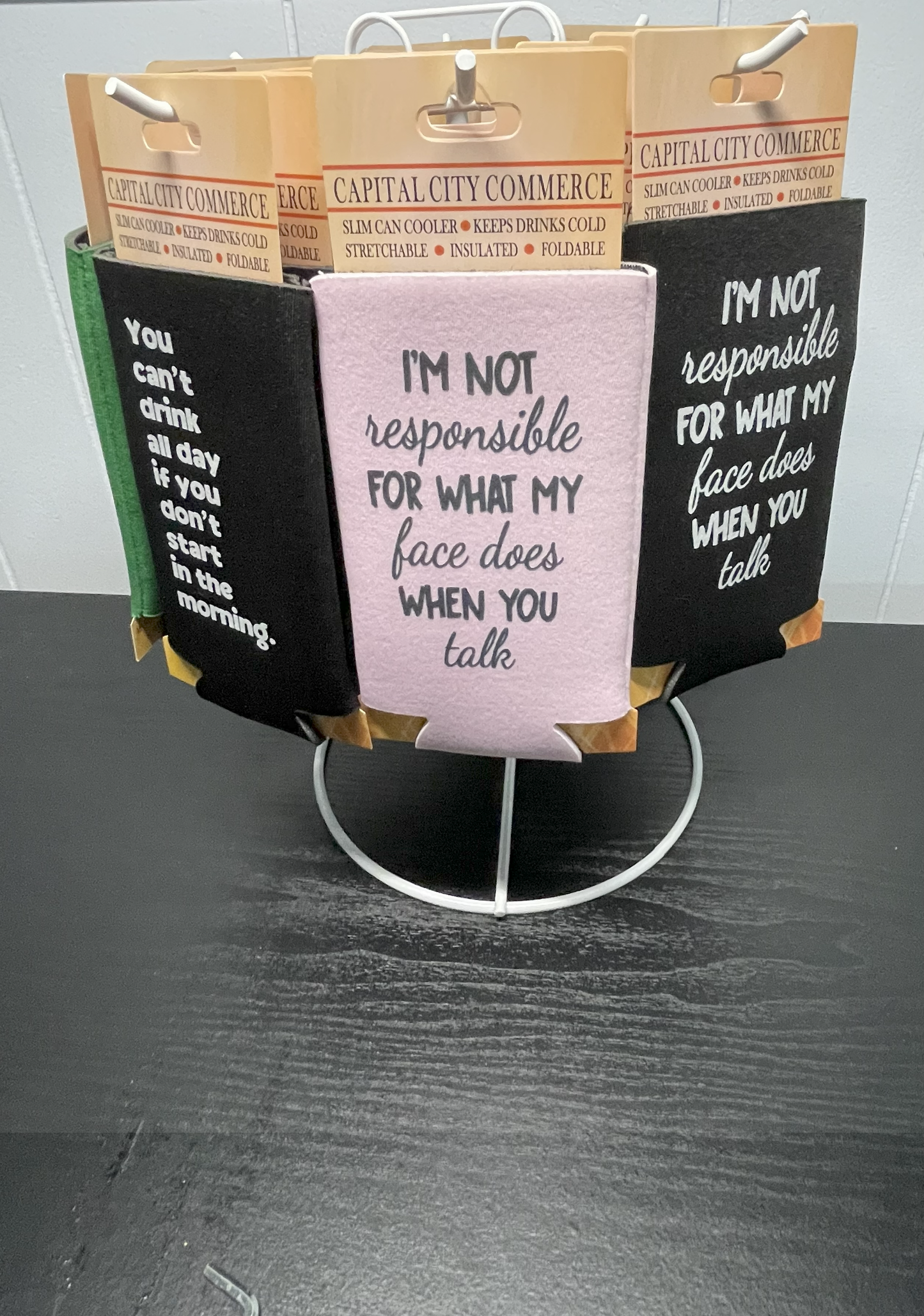 Retail-Ready Countertop Display Kit – Includes 24 Can Coolers + Rotating Display