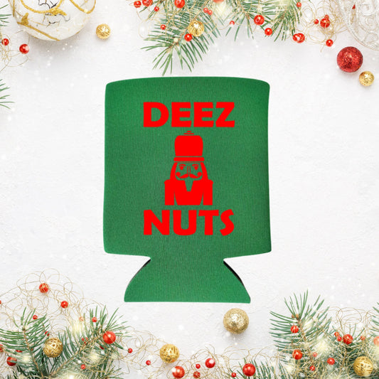 Christmas Can Coolers, Deez Nuts Nutcracker Beer Coolies