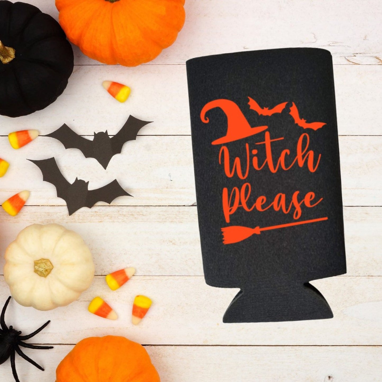 Halloween Spiked Seltzer Coolers, Witch Please Skinny Coolies