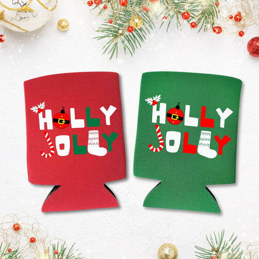 Christmas Can Coolers, Holly Jolly Beer Coolies