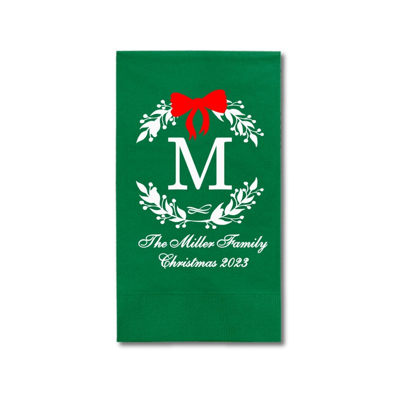 Custom Christmas Napkins, Personalized Family Christmas Paper Dinner Napkins
