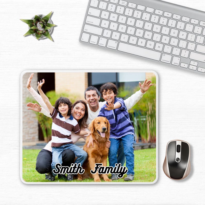 Custom Photo on Mousepad, Computer Office Desk Accessory